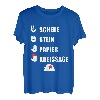 Herren Schreiner Tischler Spruch Schere Stein Papier Kreissäge T-Shirt