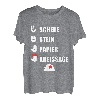 Herren Schreiner Tischler Spruch Schere Stein Papier Kreissäge T-Shirt