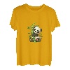 Niedlicher Happy Kawaii Panda umarmt chinesische Bambus-Shoot T-Shirt