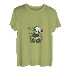Niedlicher Happy Kawaii Panda umarmt chinesische Bambus-Shoot T-Shirt