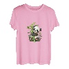 Niedlicher Happy Kawaii Panda umarmt chinesische Bambus-Shoot T-Shirt
