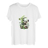 Niedlicher Happy Kawaii Panda umarmt chinesische Bambus-Shoot T-Shirt