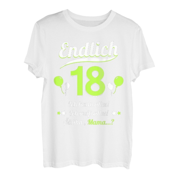 Lustiger Spruch zum 18. Geburtstag Jungen Mädchen Männer T-Shirt
