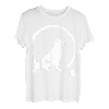 Wolf und Mond Silhouette Wölfe Spruch T-Shirt