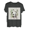 Niedlicher Happy Kawaii Panda isst kleine Bambus-Triebe T-Shirt