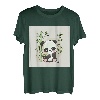 Niedlicher Happy Kawaii Panda isst kleine Bambus-Triebe T-Shirt