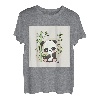Niedlicher Happy Kawaii Panda isst kleine Bambus-Triebe T-Shirt