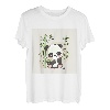 Niedlicher Happy Kawaii Panda isst kleine Bambus-Triebe T-Shirt