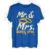 Mr. & Mrs. Since 1998 Geschenk Trikot Paar Mister and Misses T-Shirt
