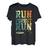 Run Forest Run Lustiger Holzfäller-Kettensägen-Baumkescher T-Shirt