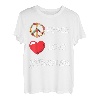 Love Peace Marimba Herz spielendes Vibraphon-Marschband T-Shirt