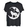 Wolf und Mond Silhouette Wölfe Spruch T-Shirt