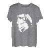 Wolf und Mond Silhouette Wölfe Spruch T-Shirt