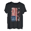 Woodworker Carpenter Vintage patriotische USA amerikanische Flagge T-Shirt