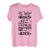 Holz Familie Freunde Bier Interessen Kettensäge Bierflasche T-Shirt