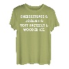 Cheesesteaks Hoagies weiche Brezen aus Holz mit Eis, lustig T-Shirt