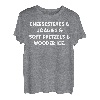 Cheesesteaks Hoagies weiche Brezen aus Holz mit Eis, lustig T-Shirt