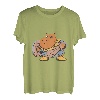 Niedlicher Kämpfer Nilpferd Holz Waffe T-Shirt