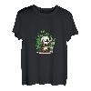 Niedlicher Happy Kawaii Panda versteckt sich im Bambuswald T-Shirt