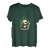 Niedlicher Happy Kawaii Panda versteckt sich im Bambuswald T-Shirt