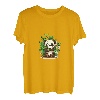 Niedlicher Happy Kawaii Panda versteckt sich im Bambuswald T-Shirt