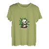 Niedlicher Happy Kawaii Panda versteckt sich im Bambuswald T-Shirt