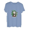 Niedlicher Happy Kawaii Panda versteckt sich im Bambuswald T-Shirt