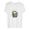 Niedlicher Happy Kawaii Panda versteckt sich im Bambuswald T-Shirt