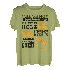 Holz Familie Freunde Bier Flasche Feuerholz Säge Interessen T-Shirt
