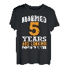 5 Jahre verheiratet 5. Hochzeitstag Holzhochzeit T-Shirt