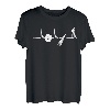 Herren Waldarbeiter Herzschlag Forstwirt Pulslinie EKG Förster T-Shirt