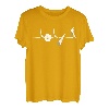 Herren Waldarbeiter Herzschlag Forstwirt Pulslinie EKG Förster T-Shirt