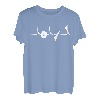 Herren Waldarbeiter Herzschlag Forstwirt Pulslinie EKG Förster T-Shirt