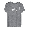 Herren Waldarbeiter Herzschlag Forstwirt Pulslinie EKG Förster T-Shirt