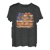 Vintage-Holz-Axt-Wurf, amerikanische Flagge, Grafik T-Shirt