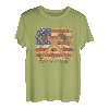 Vintage-Holz-Axt-Wurf, amerikanische Flagge, Grafik T-Shirt