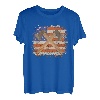Vintage-Holz-Axt-Wurf, amerikanische Flagge, Grafik T-Shirt
