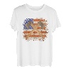 Vintage-Holz-Axt-Wurf, amerikanische Flagge, Grafik T-Shirt