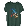 Holzfäller Flammen Motorsäge Retro Kettensäge Baum Fällen T-Shirt