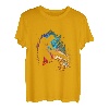Holzfäller Flammen Motorsäge Retro Kettensäge Baum Fällen T-Shirt