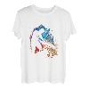 Holzfäller Flammen Motorsäge Retro Kettensäge Baum Fällen T-Shirt