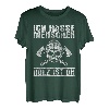 Herren Totenkopf Holz Lustiger Spruch T-Shirt