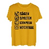 Herren SÄGEN SPALTEN STAPELN Holzfäller T-Shirt Geschenk Forstwirt T-Shirt