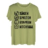 Herren SÄGEN SPALTEN STAPELN Holzfäller T-Shirt Geschenk Forstwirt T-Shirt