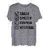 Herren SÄGEN SPALTEN STAPELN Holzfäller T-Shirt Geschenk Forstwirt T-Shirt