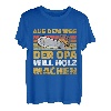 Herren Holzfäller Opa Will Holz Machen Säge Holzarbeiter T-Shirt